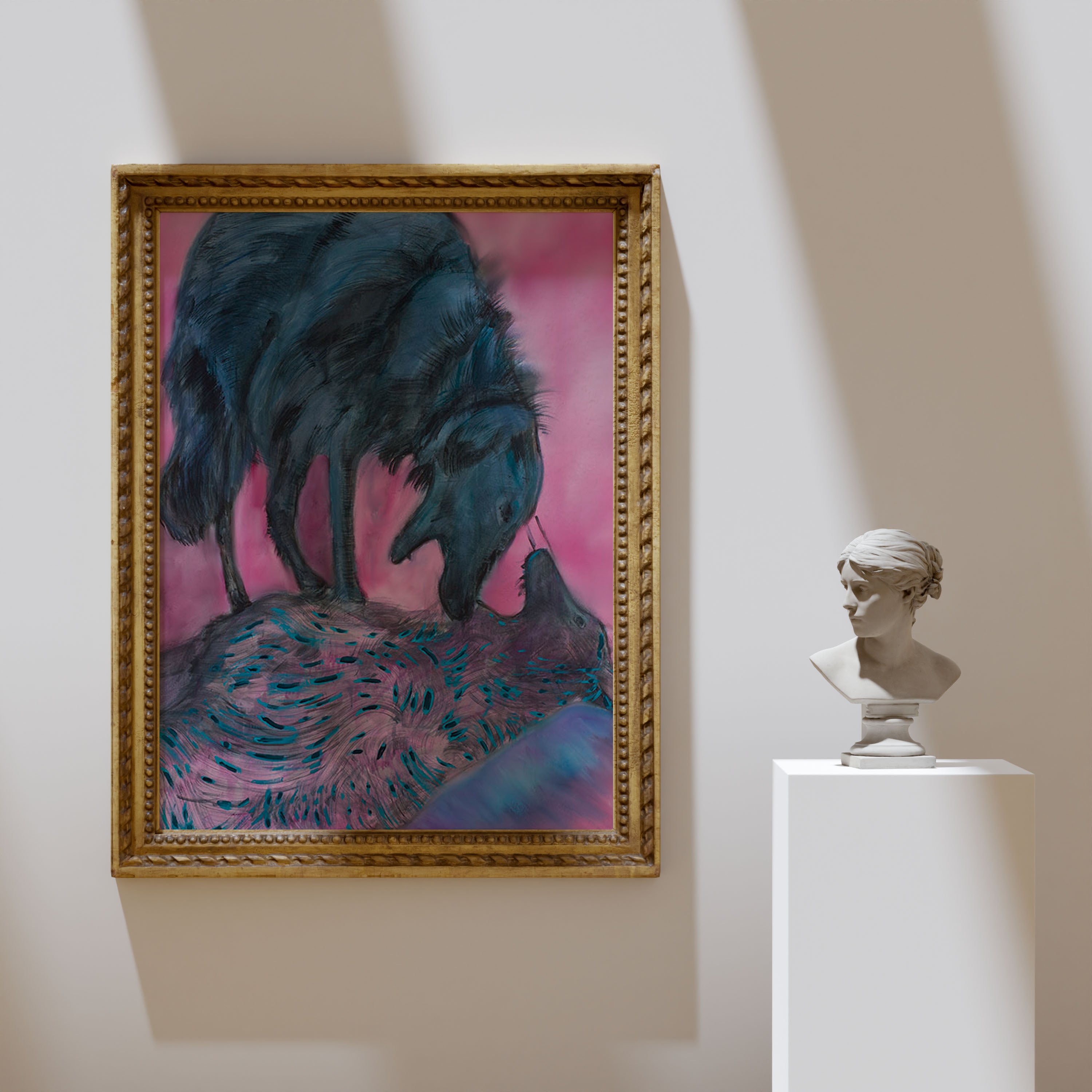 print of ''TWO WOLVES''