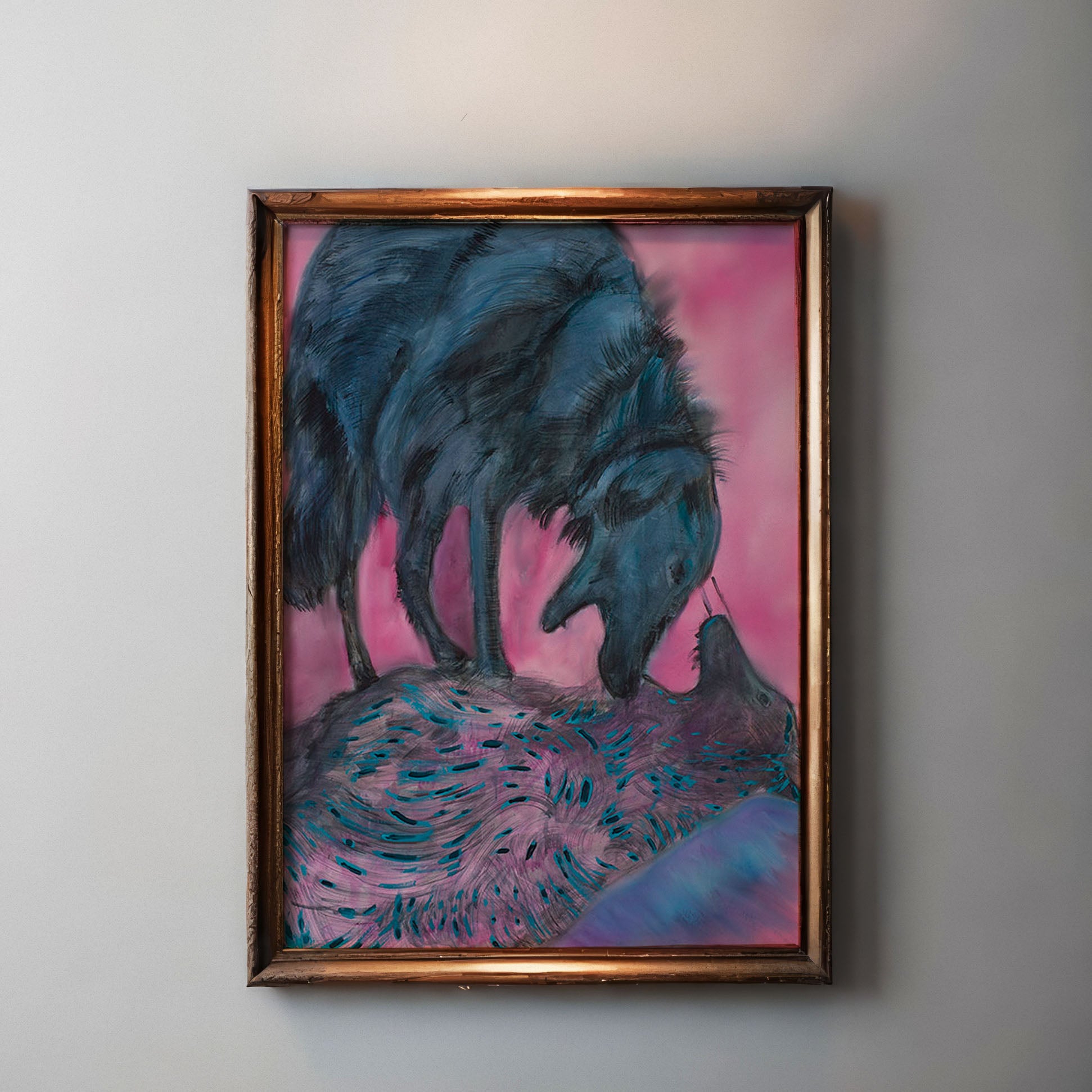 print of ''TWO WOLVES''
