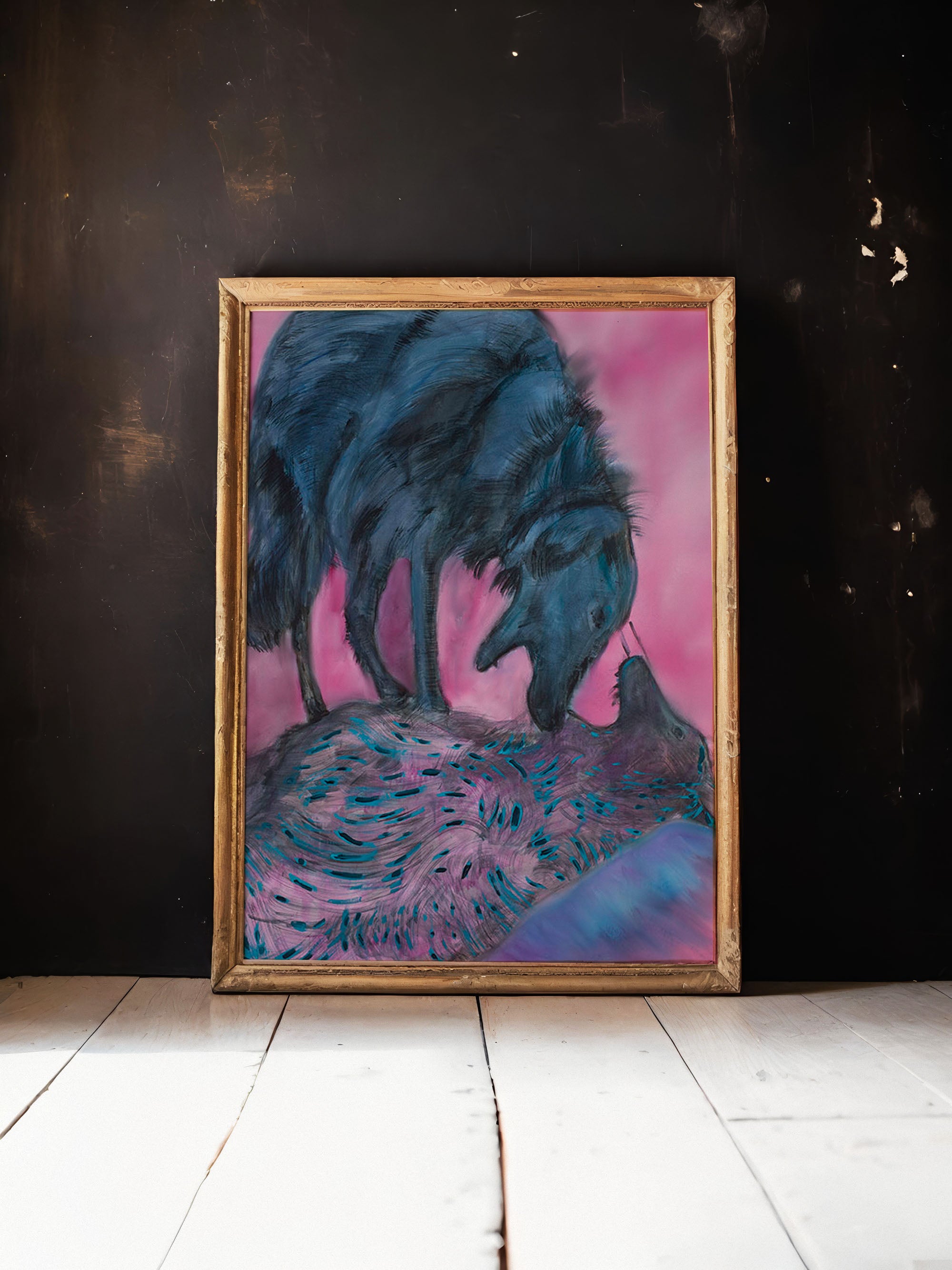 print of ''TWO WOLVES''
