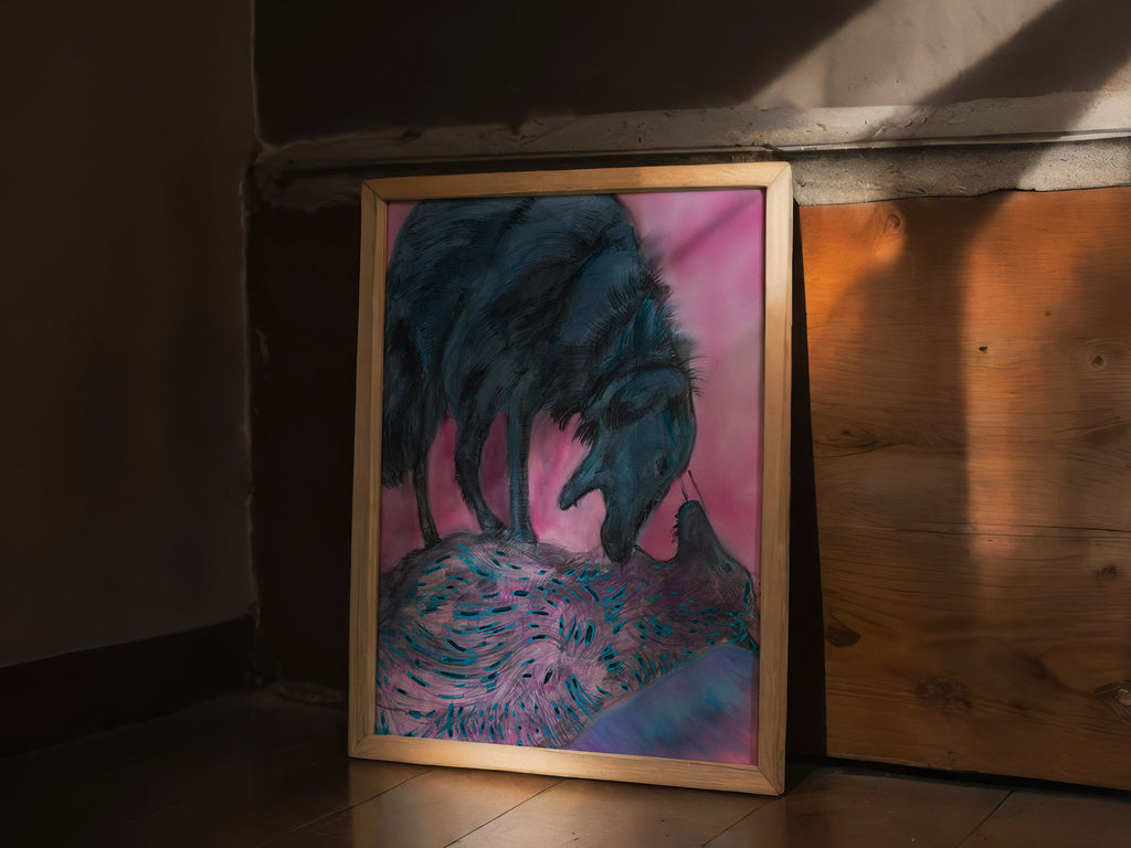 print of ''TWO WOLVES''